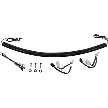 Custom Dynamics Windshield Trim - Sequential Turn Signals - Black CD-WT2-SEQ-01-B