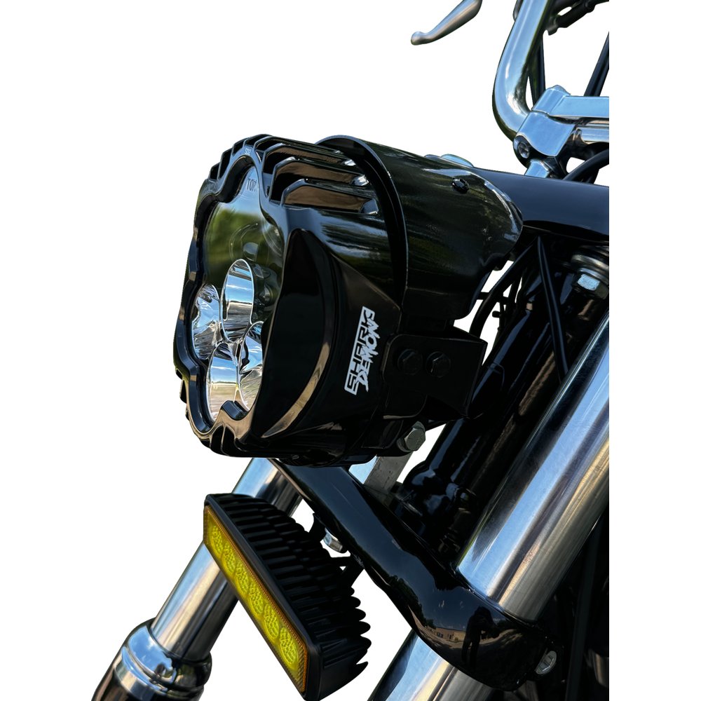 Custom Dynamics LED Headlight - Shark Demon? - Pedestal Mount SD2-PM-W