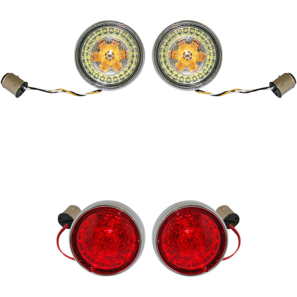 Custom Dynamics Full Bullet Turn Signal Conversion Kit - Chrome PB-BCM2-BB-C