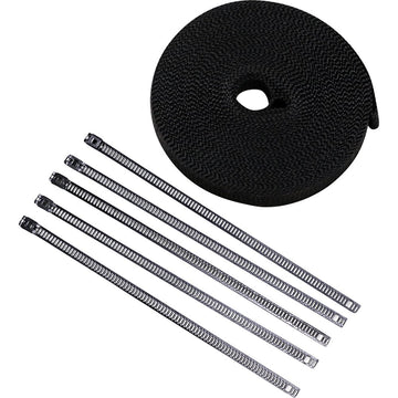 Cycle Performance Prod. Lava Rock Exhaust Wrap Kit - Metallic Black - 1" x 50' CPP/9244
