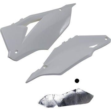 Cycra Side Panels - White - Kawasaki 1CYC-2770-42