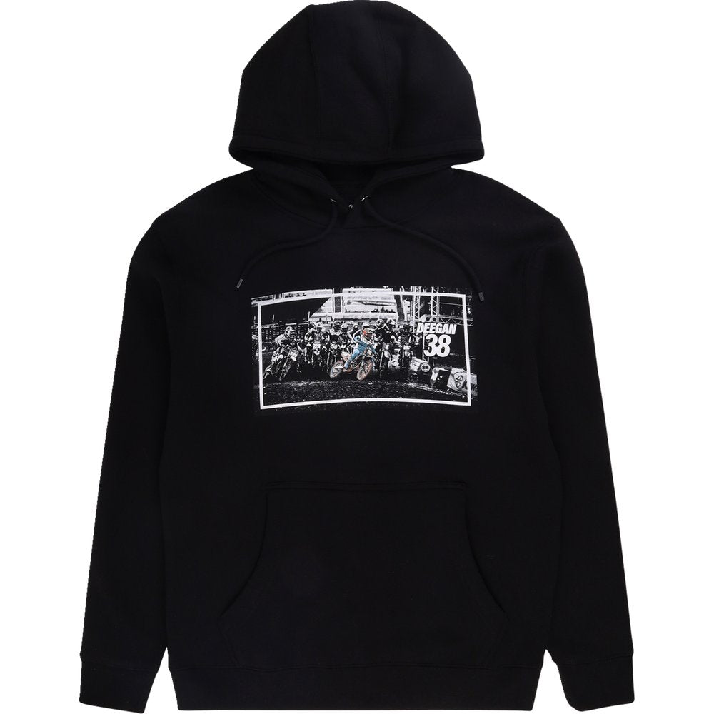 DEEGAN APPAREL Holeshot Hoodie - Black - XL DMTFP3003BLKXL