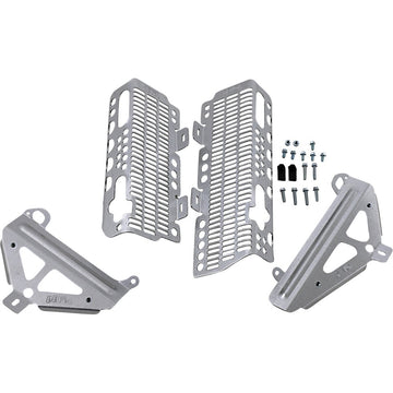 DEVOL Radiator Guards - Brushed Aluminum - Suzuki 0101-4702