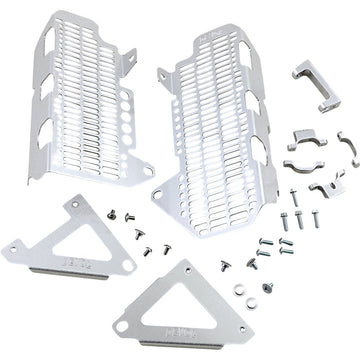 DEVOL Radiator Guards - Brushed Aluminum - Honda 0101-1212