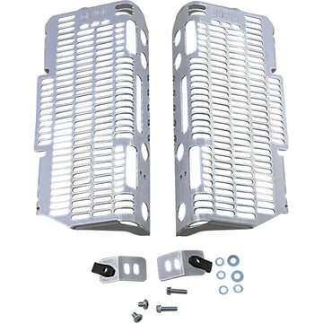 DEVOL Radiator Guards - Brushed Aluminum - Yamaha 0101-5505