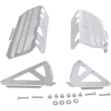 DEVOL Radiator Guards - Brushed Aluminum - Kawasaki 0101-2511