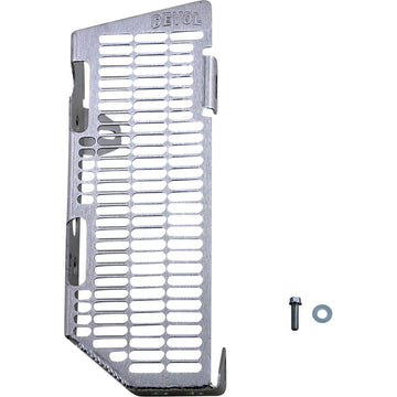 DEVOL Radiator Guard - Brushed Aluminum - Kawasaki 0101-2401
