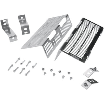 DEVOL Radiator Guards - Brushed Aluminum - Yamaha 0101-5504