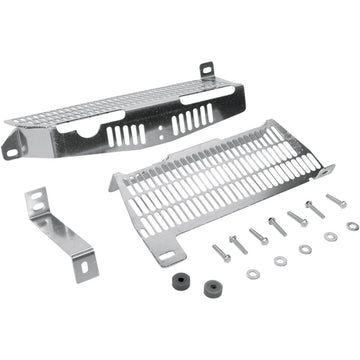 DEVOL Radiator Guards - Brushed Aluminum - Kawasaki 0101-2101