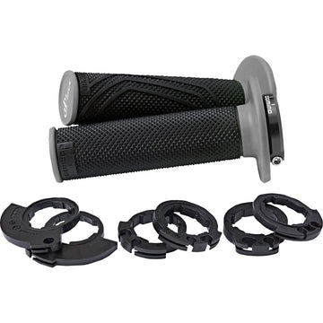 DOMINO D200 Lock-On Grips - Black/Gray D20046C4052H8-0