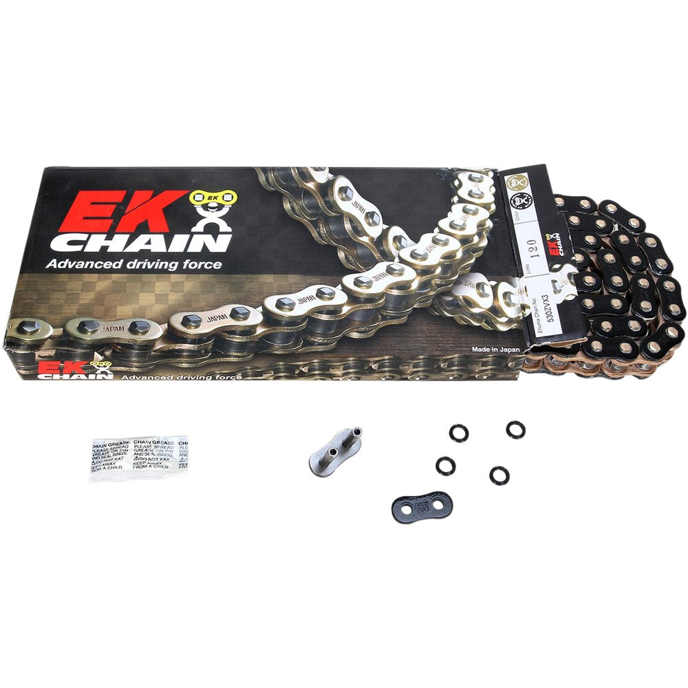 EK 530 ZVX3 - Sportbike Chain - 120 Links - Black/Gold 530ZVX3-120KG