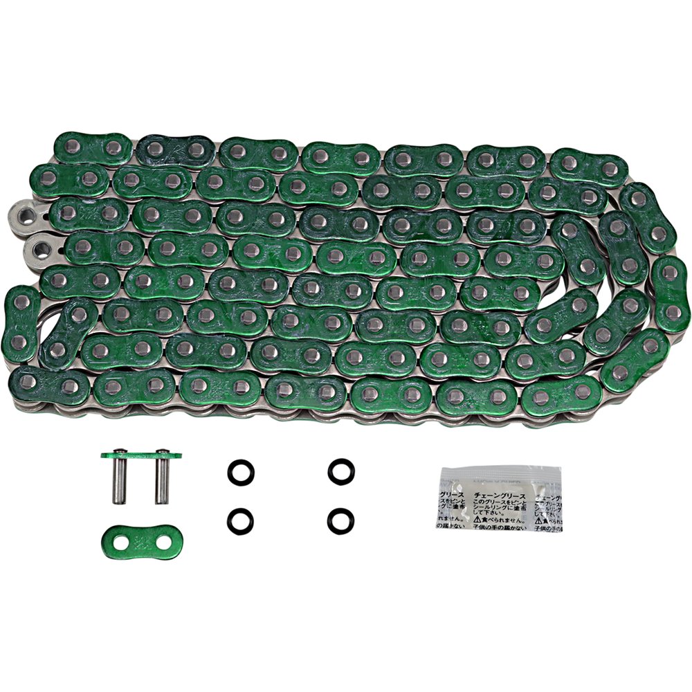 EK 520 ZVX3 - Sportbike Chain - 120 Links - Green 520ZVX3-120AN