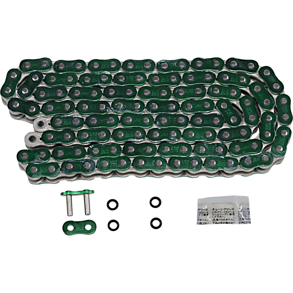 EK 525 ZVX3 - Sportbike Chain - 120 Links - Green 525ZVX3-120AN