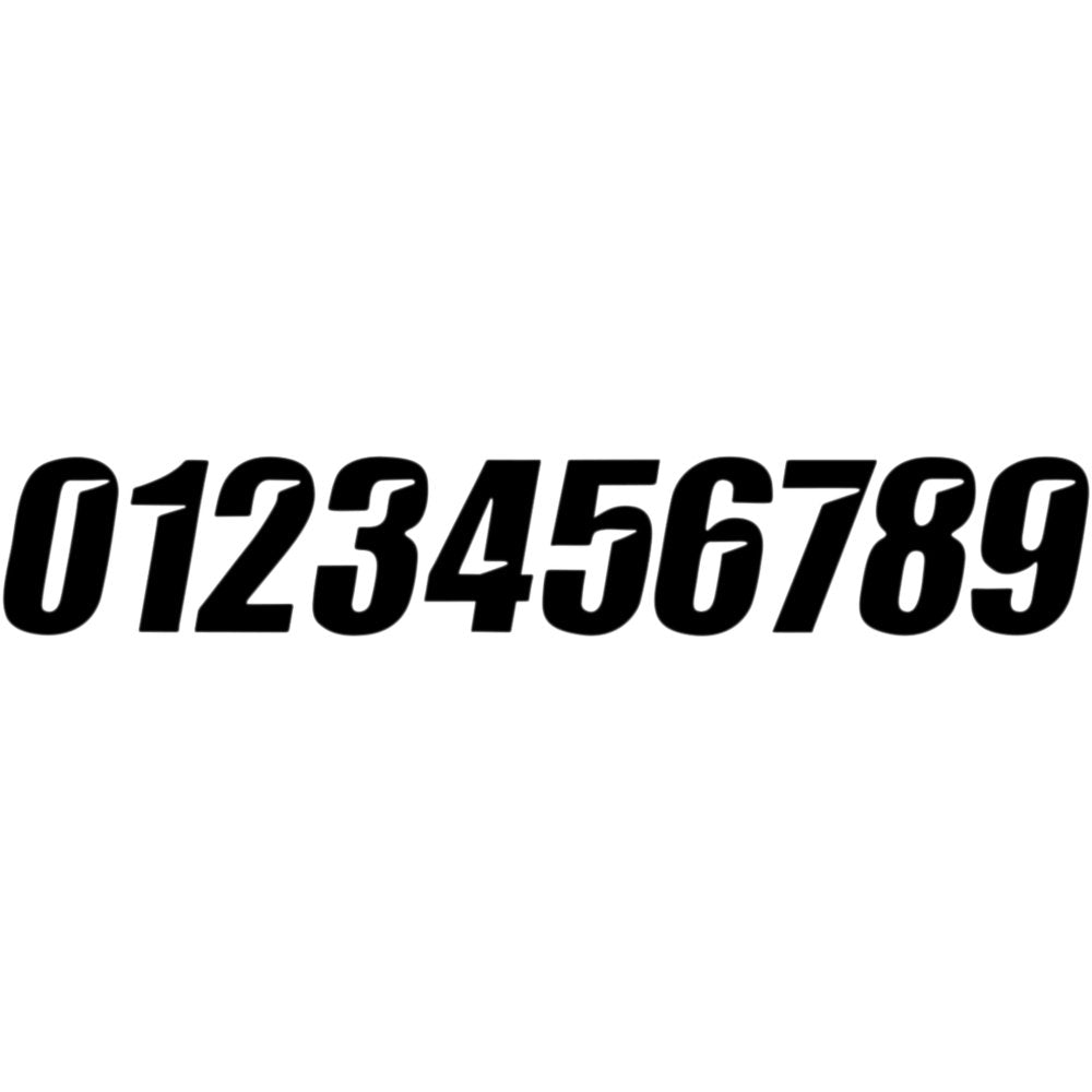 D'COR VISUALS Slash Number Plate - #4 - Black - 4" 45-27-4
