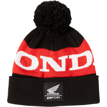 D'COR VISUALS Honda Stripe Beanie - Black/Red 70-129-1