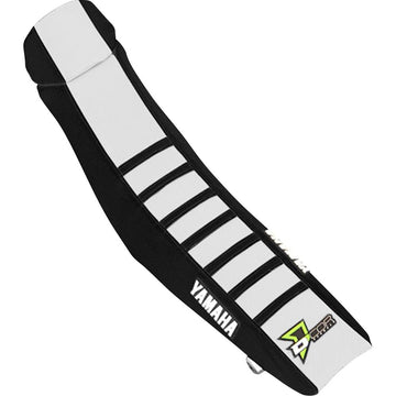 D'COR VISUALS Seat Cover - Black/White w/ Black Ribs - YZ '22-'25 30-50-148