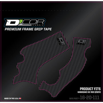D'COR VISUALS Frame Grip Tape - Gray - Kawasaki - KX 250/450 16-20-111