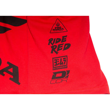 D'COR VISUALS Honda Factory T-Shirt - Red - XL 80-122-4