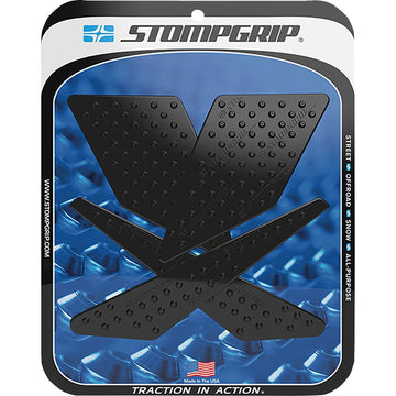 STOMPGRIP Traction Pad Tank Grips - Volcano - Black - KLR 300/SM 55-10-0089-1B