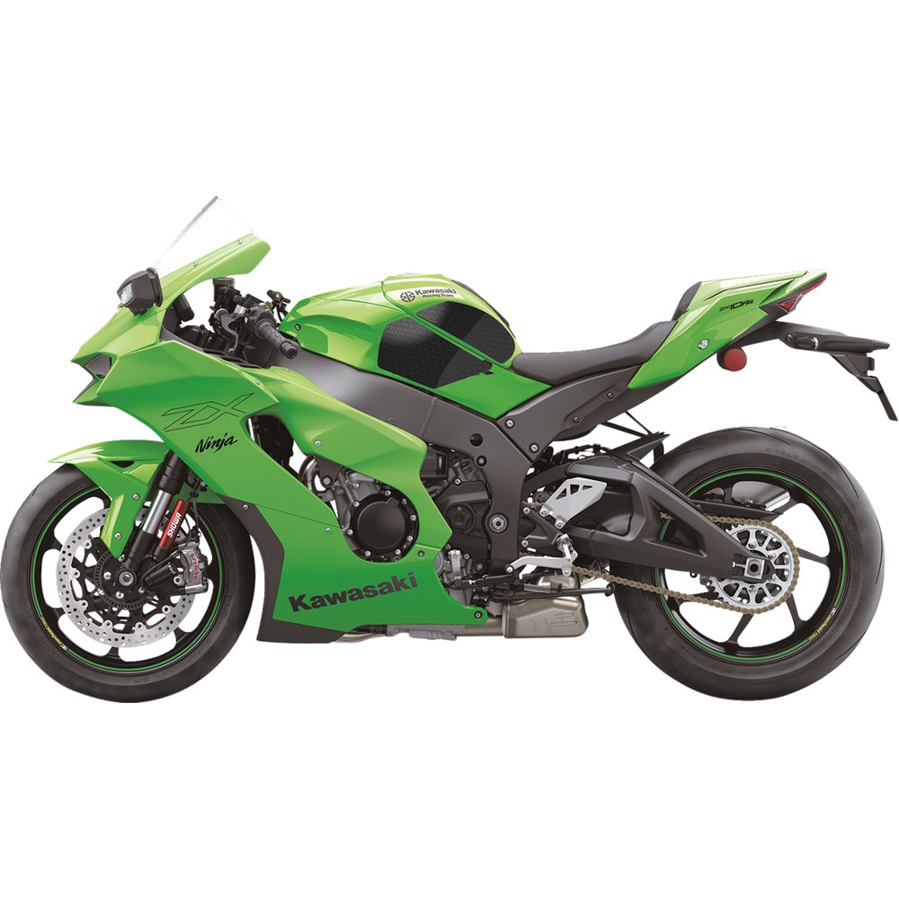 STOMPGRIP Traction Pad Tank Grips - Icon - Black - Ninja ZX-10R/ZX-14 55-14-0040B