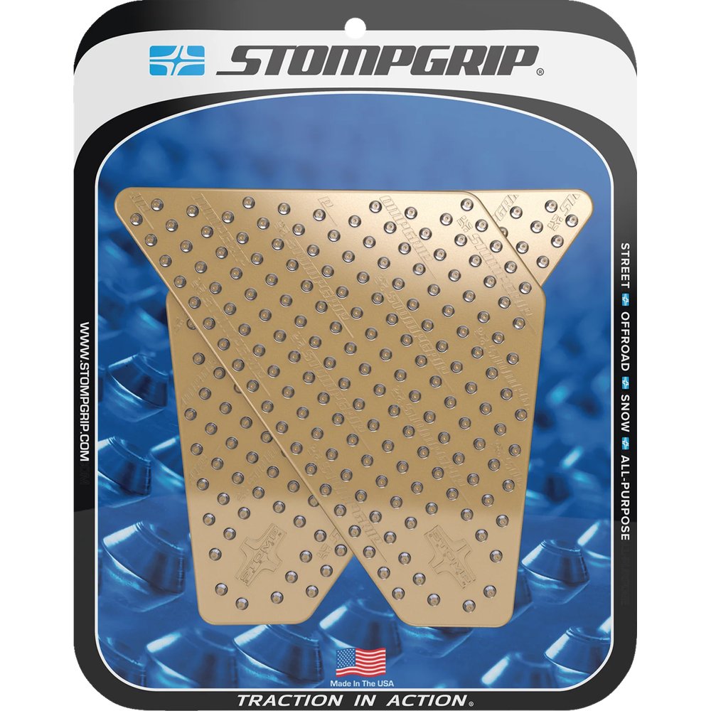 STOMPGRIP Traction Pad Tank Grips - Volcano - Clear - KLR 650 55-10-0060-6C