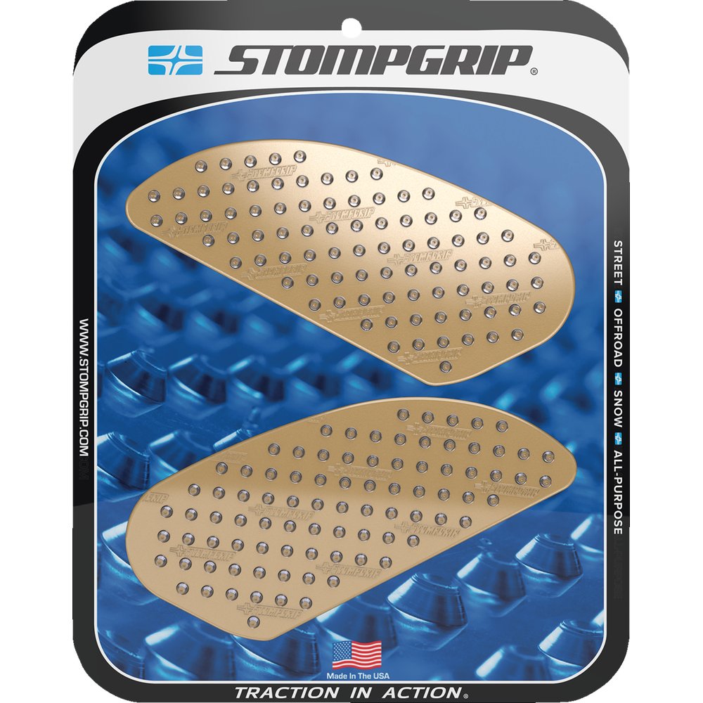 STOMPGRIP Traction Pad Tank Grips - Volcano - Clear - Kawasaki | Triumph | Yamaha 50-10-0006C