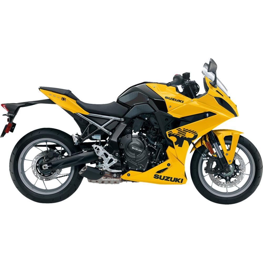 STOMPGRIP Traction Pad Tank Grips - Icon - Clear - GSX-8R/S 55-14-0210C