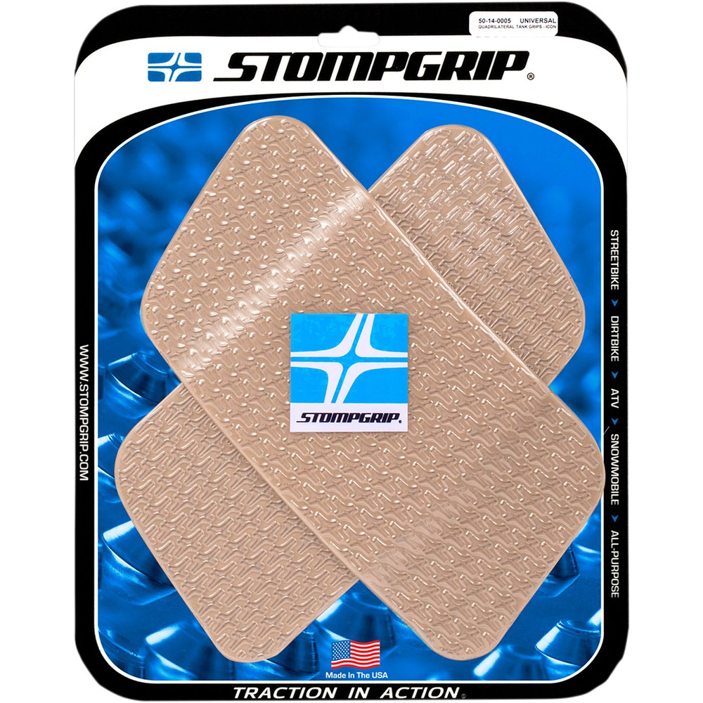 STOMPGRIP Traction Kit - Quadrilateral Tank Grips - Clear 50-14-0005C