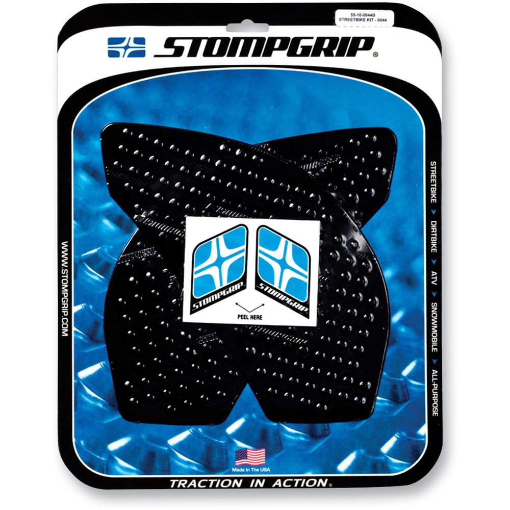 STOMPGRIP Traction Pad Tank Grips - Volcano - Black - Ninja 650 55-10-0044B