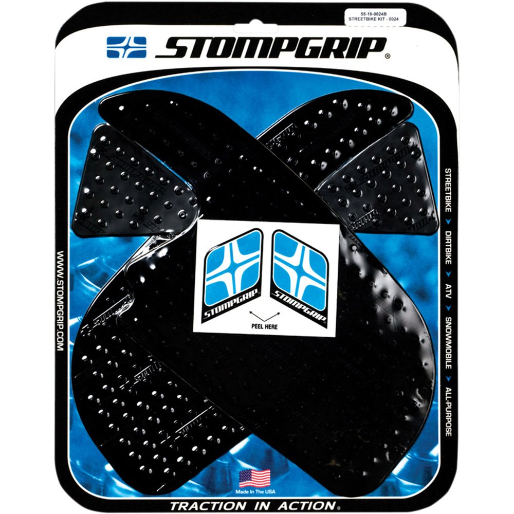 STOMPGRIP Traction Pad Tank Grips - Volcano - Black - CBR600RR 55-10-0024B