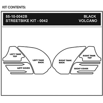 STOMPGRIP Traction Pad Tank Grips - Black - Ninja ZX-14R/SE 55-10-0042B