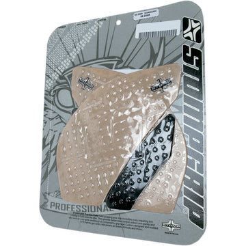 STOMPGRIP Traction Pad Tank Grips - Volcano - Clear/Black - Ninja ZX-6R 55-10-0037H