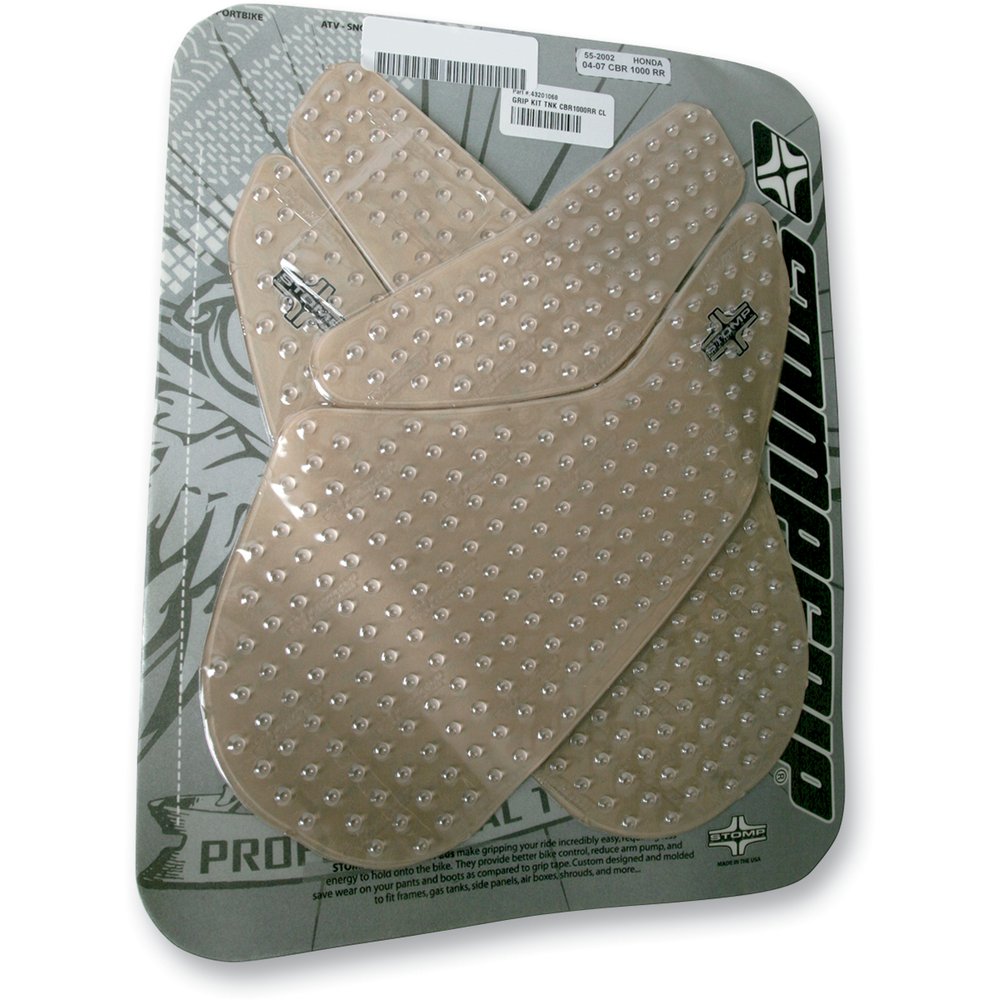 STOMPGRIP Traction Pad Tank Grips - Volcano - Clear - CBR1000RR 55-10-0016C