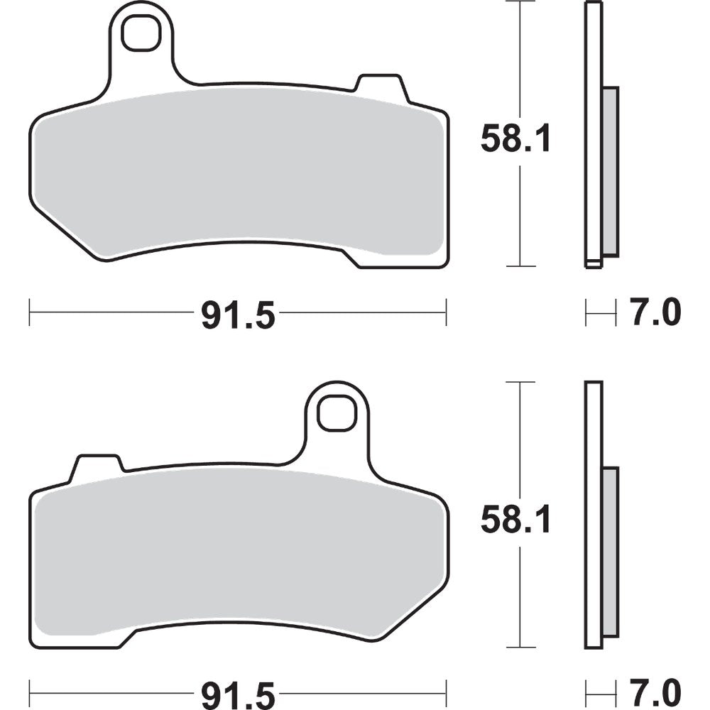 SBS Sintered Brake Pads - Harley-Davidson 830H.HS