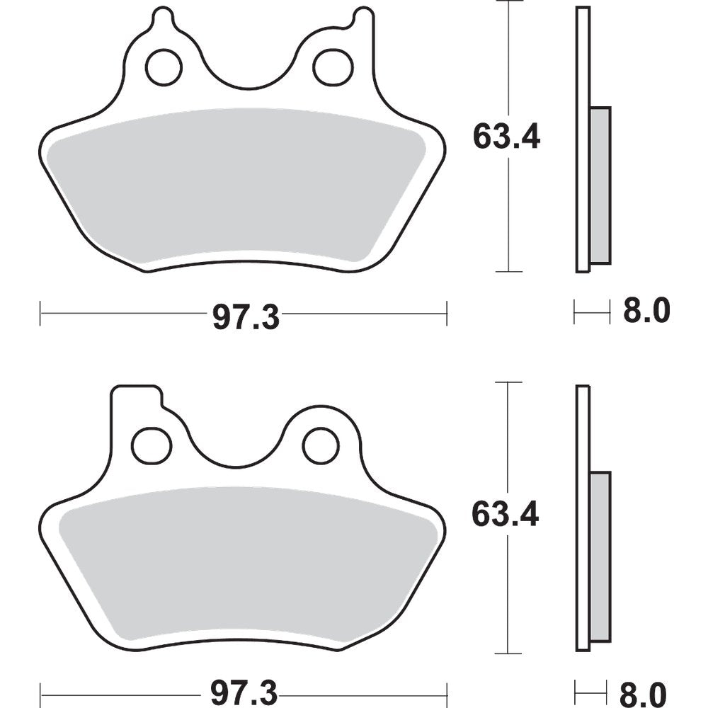 SBS Sintered Brake Pads - Harley-Davidson 826H.HS