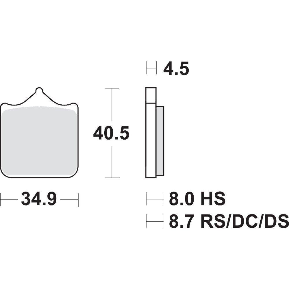 SBS Dual Carbon Brake Pads - BMW 870DC