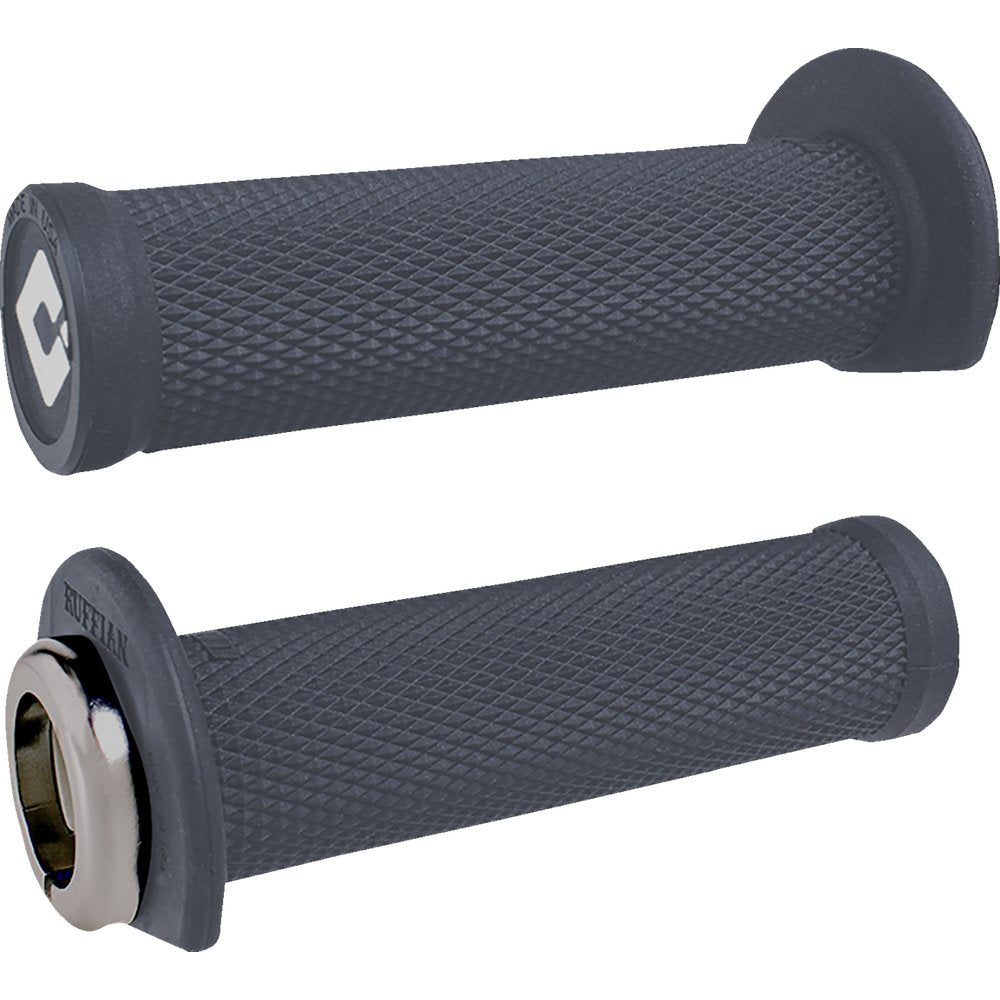 ODI Ruffian 2.1 Lock-On Grips - ATV/PWC - Graphite/Silver J33RFH-S