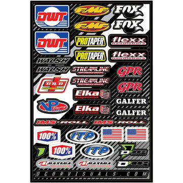 D'COR VISUALS Decal Sheet - Misc. ATV 40-90-107