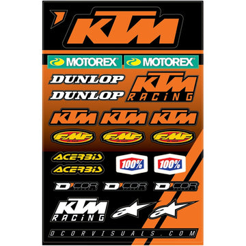 D'COR VISUALS Decal Sheet - KTM Racing 40-30-102