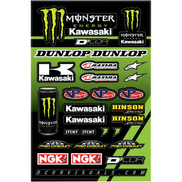 D'COR VISUALS Decal Sheet - Monster Kawasaki 40-20-117