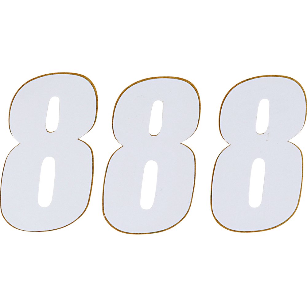 D'COR VISUALS SX Plate Number - #8 - White - 4" 45-14-8