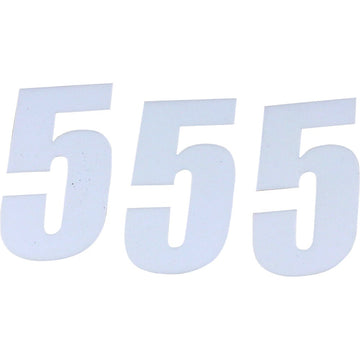 D'COR VISUALS SX Plate Number - #5 - White - 4" 45-14-5