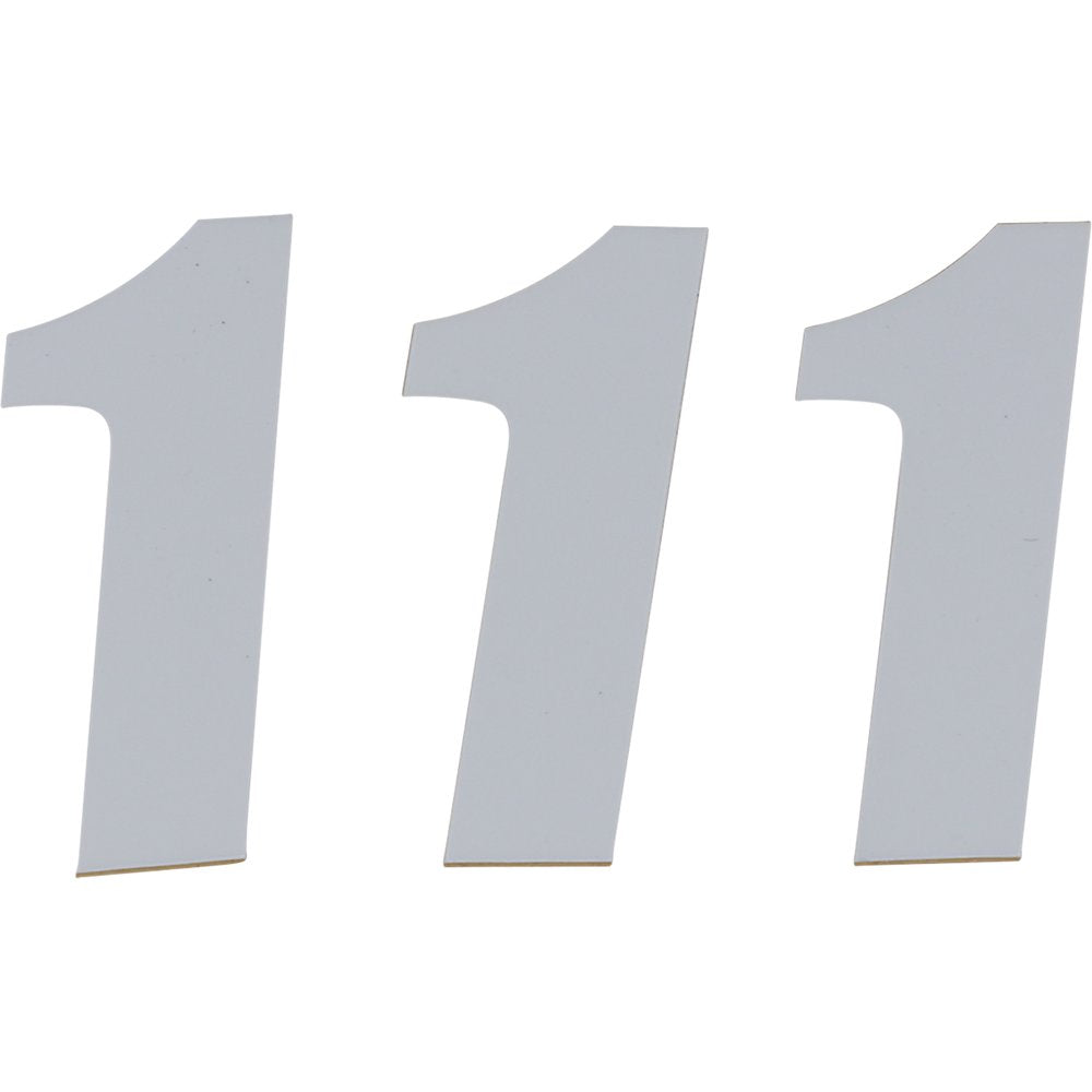 D'Cor Visuals SX Plate Number - #1 - White - 4" 45-14-1