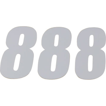 D'COR VISUALS SX Plate Number - #8 - White - 6" 45-16-8