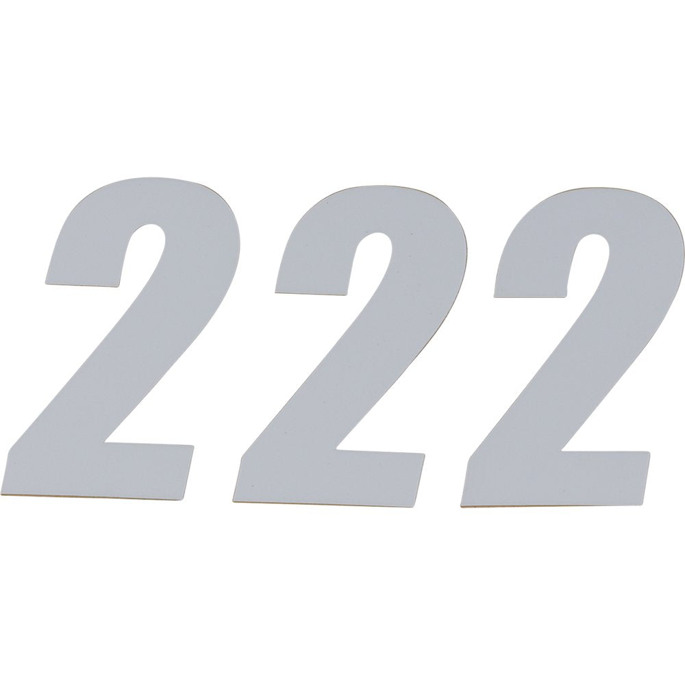 D'COR VISUALS SX Plate Number - #2 - White - 6" 45-16-2