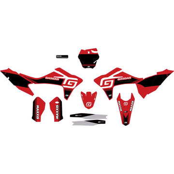 D'COR VISUALS Graphic Kit - Black - GasGas Racing - MC 125/250 20-65-203