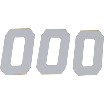 D'COR VISUALS Race Number Plate - #0 - White - 6" 45-36-0