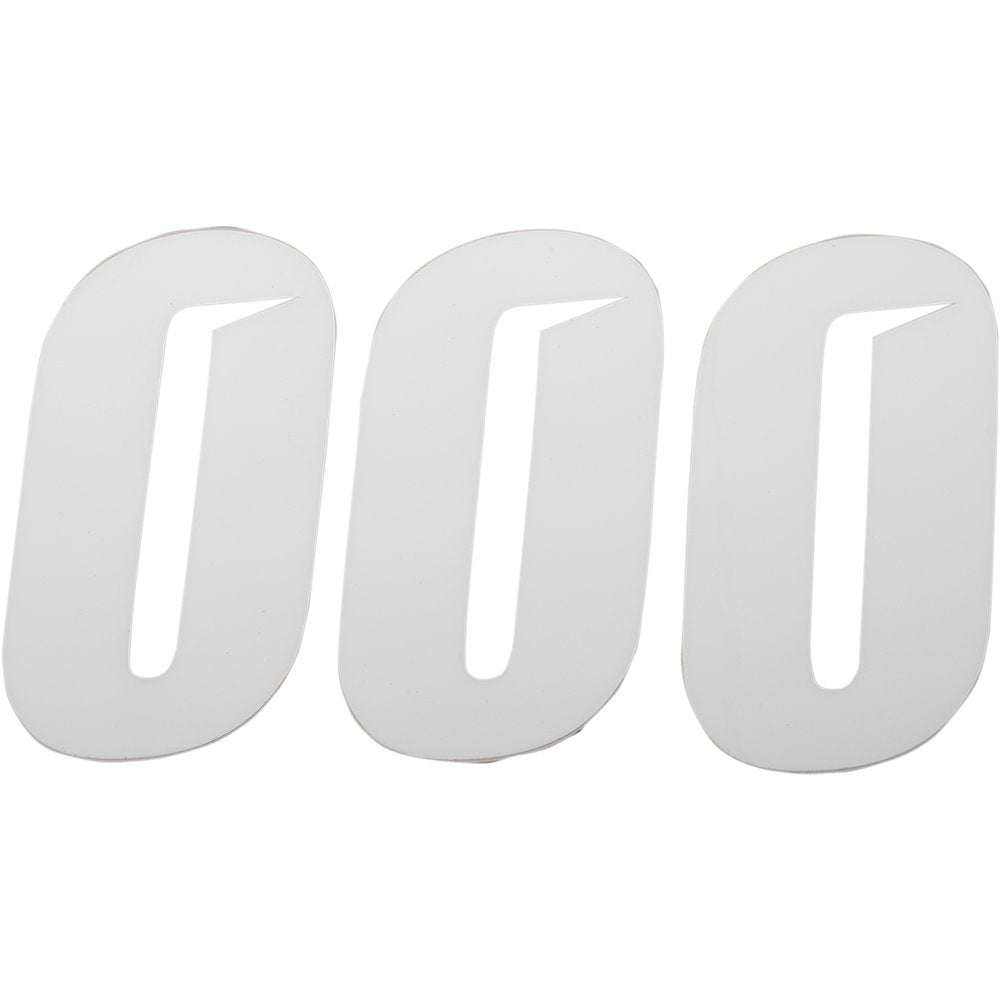 D'COR VISUALS Slash Number Plate - #0 - White - 4" 45-28-0