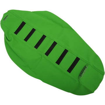 SDG 6-Ribbed Seat Cover - Black Ribs/Green Top/Green Sides 95936KGG