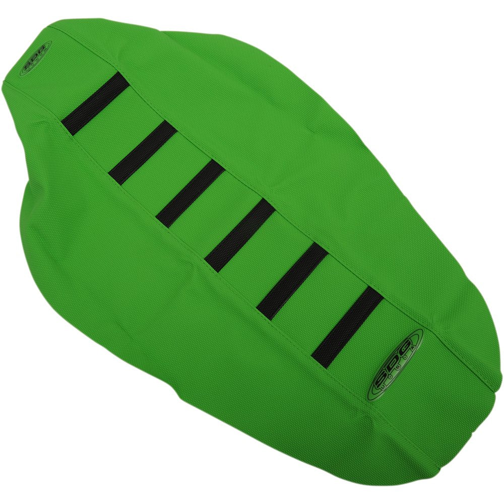 SDG 6-Ribbed Seat Cover - Black Ribs/Green Top/Green Sides 95915KGG